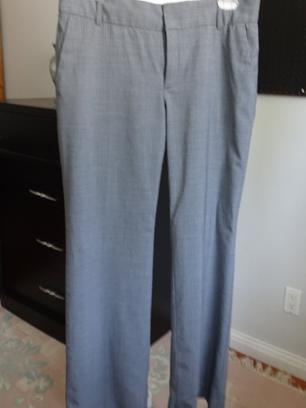 banana Republic wool size 6 pants wool blend grey Pinstripe womens